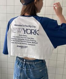 シティロゴラグランショートスリーブTシャツ