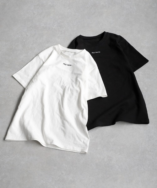 antiqua(アンティカ)の「ロゴ刺繍Tシャツ(Tシャツ/カットソー・レディース・ホワイト/ブラック・R/P)」の21枚目の写真