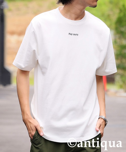 antiqua(アンティカ)の「ロゴ刺繍Tシャツ(Tシャツ/カットソー・レディース・ホワイト/ブラック・R/P)」の11枚目の写真
