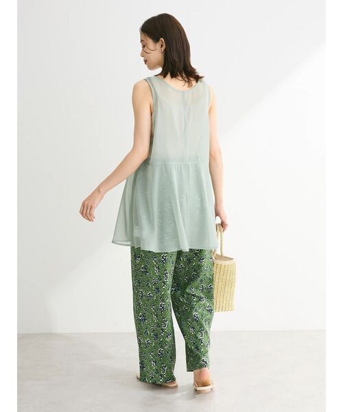 ELENCARE DUE（エレンカーレデュエ）の「・ELENCARE DUE オーガンジーノースリチュニック（チュニック・レディース・グリーン/モカ/ブラック/チャコールグレー・FREE）」の8枚目の写真