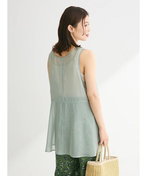 ELENCARE DUE（エレンカーレデュエ）の「・ELENCARE DUE オーガンジーノースリチュニック（チュニック・レディース・グリーン/モカ/ブラック/チャコールグレー・FREE）」の11枚目の写真