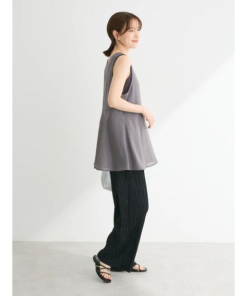 ELENCARE DUE（エレンカーレデュエ）の「・ELENCARE DUE オーガンジーノースリチュニック（チュニック・レディース・グリーン/モカ/ブラック/チャコールグレー・FREE）」の13枚目の写真