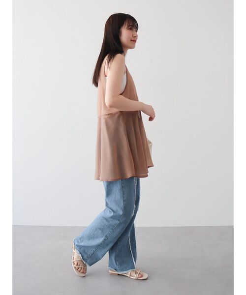 ELENCARE DUE（エレンカーレデュエ）の「・ELENCARE DUE オーガンジーノースリチュニック（チュニック・レディース・グリーン/モカ/ブラック/チャコールグレー・FREE）」の18枚目の写真