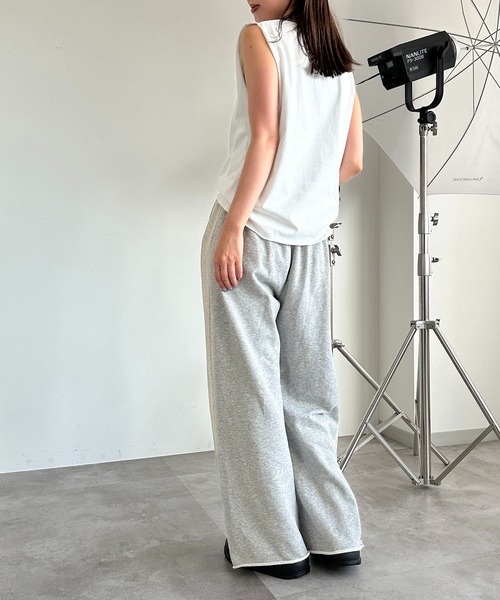 apres jour mignon(アプレジュールミニョン)の「ダメージスウェットパンツ【ZOZOTOWN限定アイテム】(スウェットパンツ・レディース・ブラック/グレー/パープル・X-LARGE/SMALL/MEDIUM)」の18枚目の写真