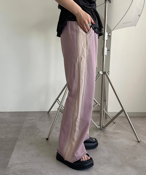 apres jour mignon(アプレジュールミニョン)の「ダメージスウェットパンツ【ZOZOTOWN限定アイテム】(スウェットパンツ・レディース・ブラック/グレー/パープル・X-LARGE/SMALL/MEDIUM)」の22枚目の写真