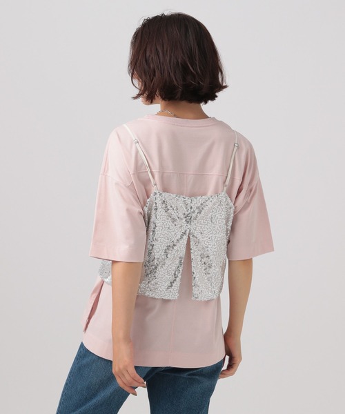 BAYFLOW（ベイフロー）の「[レイヤードで旬顔に]スパンコールビスチェ（ベスト・レディース・シルバー/ブラック・FREE）」の7枚目の写真