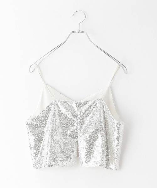 BAYFLOW（ベイフロー）の「[レイヤードで旬顔に]スパンコールビスチェ（ベスト・レディース・シルバー/ブラック・FREE）」の18枚目の写真