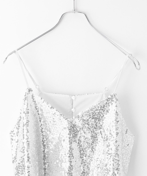 BAYFLOW（ベイフロー）の「[レイヤードで旬顔に]スパンコールビスチェ（ベスト・レディース・シルバー/ブラック・FREE）」の19枚目の写真