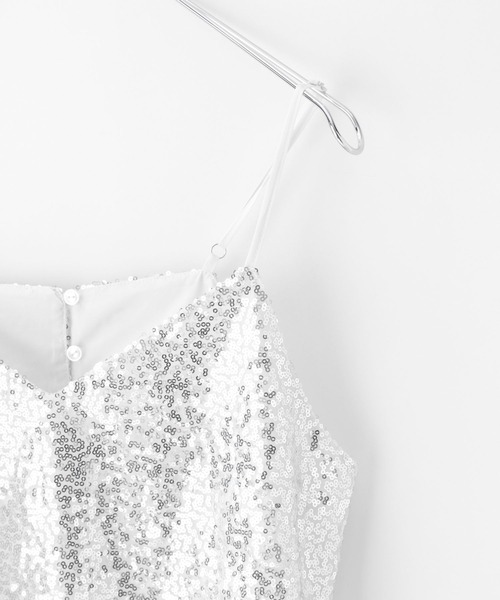 BAYFLOW（ベイフロー）の「[レイヤードで旬顔に]スパンコールビスチェ（ベスト・レディース・シルバー/ブラック・FREE）」の20枚目の写真