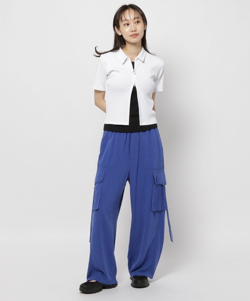 niko and...（ニコアンド）の「クロップドZIPリブカーディガン（カーディガン/ボレロ・レディース・ホワイト/グレー/ブラック・FREE）」の5枚目の写真