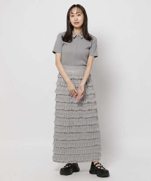 niko and...（ニコアンド）の「クロップドZIPリブカーディガン（カーディガン/ボレロ・レディース・ホワイト/グレー/ブラック・FREE）」の6枚目の写真