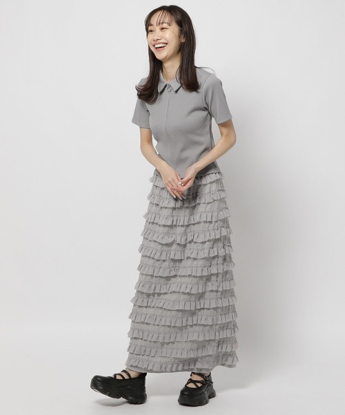 niko and...（ニコアンド）の「クロップドZIPリブカーディガン（カーディガン/ボレロ・レディース・ホワイト/グレー/ブラック・FREE）」の8枚目の写真