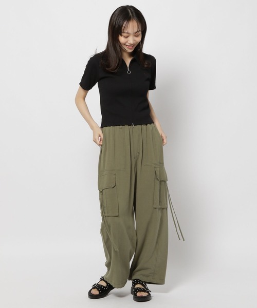 niko and...（ニコアンド）の「クロップドZIPリブカーディガン（カーディガン/ボレロ・レディース・ホワイト/グレー/ブラック・FREE）」の10枚目の写真