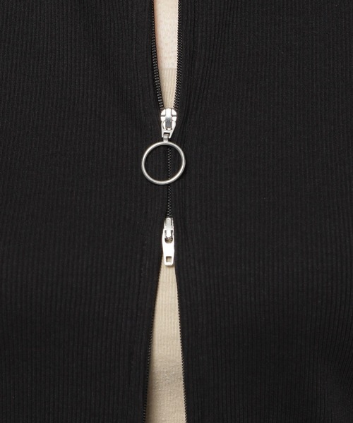 niko and...（ニコアンド）の「クロップドZIPリブカーディガン（カーディガン/ボレロ・レディース・ホワイト/グレー/ブラック・FREE）」の16枚目の写真