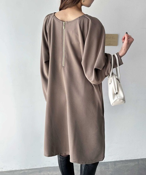 GeeRA（ジーラ）の「前後2WAYハーフジップミニワンピース（ワンピース・レディース・ブラック/アイボリー/モカ・MEDIUM/LARGE）」の13枚目の写真