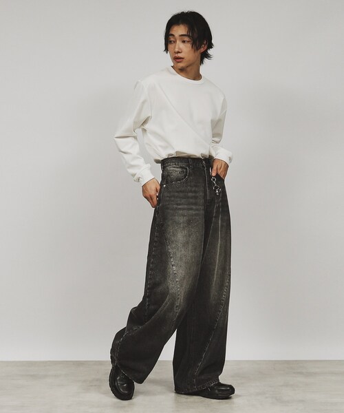 tk.TAKEO KIKUCHI（ティーケータケオキクチ）の「◆スマートカットソー（Tシャツ/カットソー・メンズ・ブラック/ホワイト/ネイビー・01/02/03）」の13枚目の写真