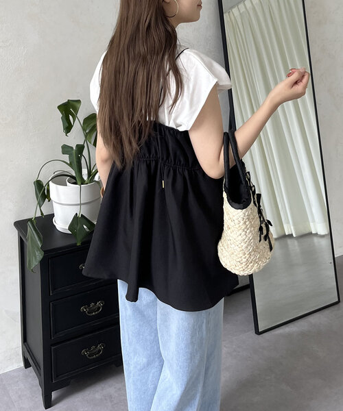 prose verse(プロズヴェール)の「フロントレースナローストラップビスチェ(キャミソール・レディース・ブラック・LARGE/MEDIUM)」の7枚目の写真