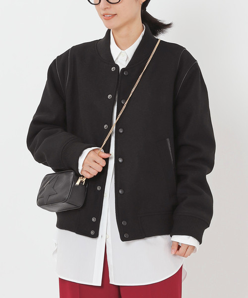 AP STUDIO(エーピーストゥディオ)の「【DUNST/ダンスト】スタジアムジャンバー(スタジャン・レディース・ブラック・FREE)」の5枚目の写真