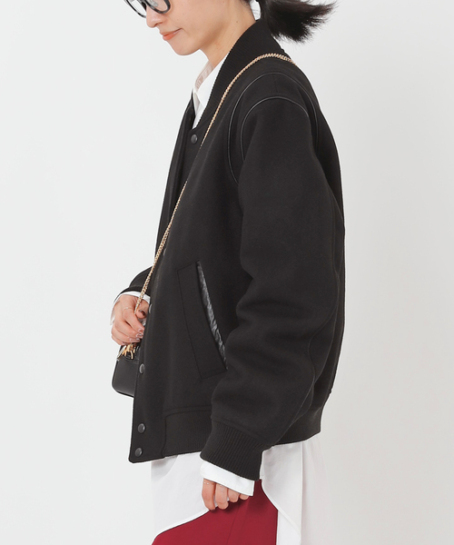 AP STUDIO(エーピーストゥディオ)の「【DUNST/ダンスト】スタジアムジャンバー(スタジャン・レディース・ブラック・FREE)」の6枚目の写真