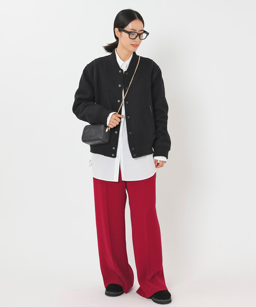 AP STUDIO(エーピーストゥディオ)の「【DUNST/ダンスト】スタジアムジャンバー(スタジャン・レディース・ブラック・FREE)」の8枚目の写真