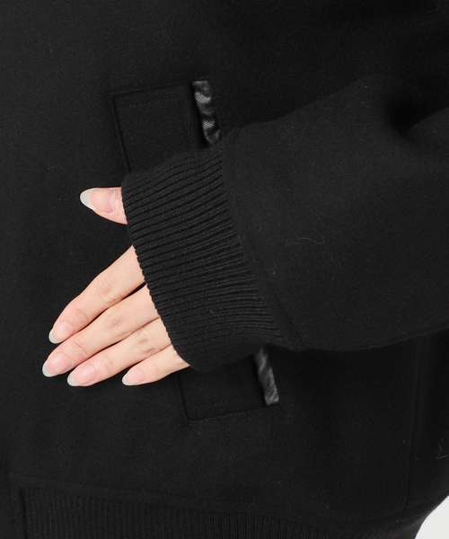 AP STUDIO(エーピーストゥディオ)の「【DUNST/ダンスト】スタジアムジャンバー(スタジャン・レディース・ブラック・FREE)」の20枚目の写真