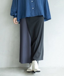 バイカラーラップパンツ