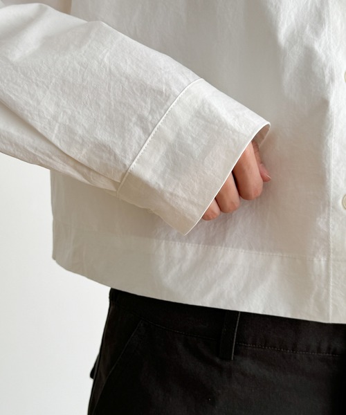 CANAL JEAN(キャナルジーン)の「El mar コットンポケットクロップドシャツ(シャツ/ブラウス・レディース・ブルー/ホワイト/ブラウン・ONE SIZE)」の20枚目の写真