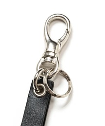 calee キーリング ロング 本物 CALEE - STUDS LEATHER LONG KEY RING (BLACK) / スタッズ