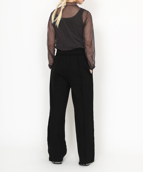 PUNYUS（プニュズ）の「カットオフスウェットパンツ（スウェットパンツ・レディース・杢グレー/ブラック・1/2/3/4）」の15枚目の写真