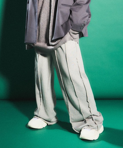 PUNYUS（プニュズ）の「カットオフスウェットパンツ（スウェットパンツ・レディース・杢グレー/ブラック・1/2/3/4）」の9枚目の写真