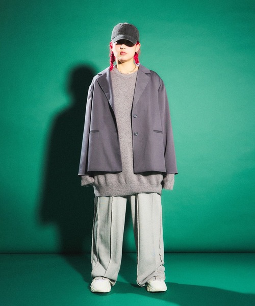 PUNYUS（プニュズ）の「カットオフスウェットパンツ（スウェットパンツ・レディース・杢グレー/ブラック・1/2/3/4）」の7枚目の写真