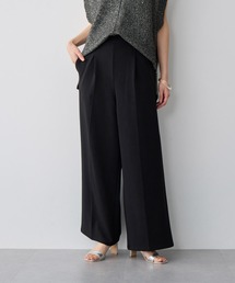 【anyfee】ニットジョーゼットワイドパンツ《大きいサイズ/プラスサイズ》◆2025SS◆