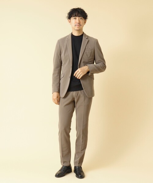 NOLLEY’S(ノーリーズ)の「《セットアップ/ビジカジ対応》4WAYストレッチコール テーラードジャケット(テーラードジャケット・メンズ・ダークネイビー/ベージュ/ブラック・M/L)」の18枚目の写真