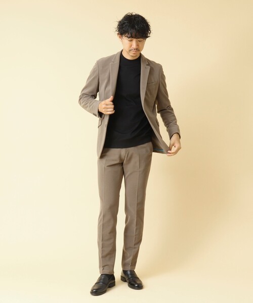 NOLLEY’S(ノーリーズ)の「《セットアップ/ビジカジ対応》4WAYストレッチコール テーラードジャケット(テーラードジャケット・メンズ・ダークネイビー/ベージュ/ブラック・M/L)」の19枚目の写真