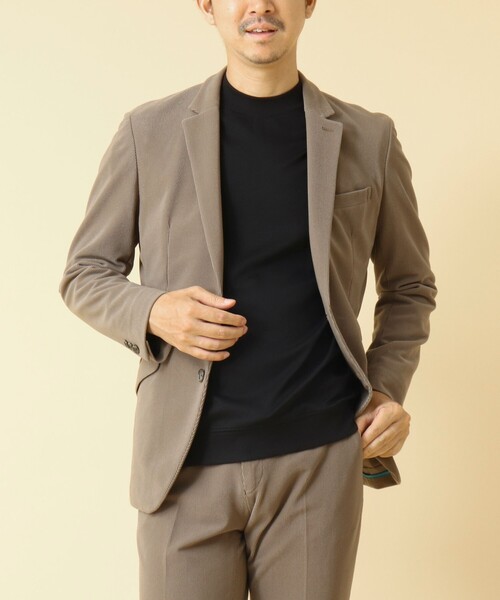 NOLLEY’S(ノーリーズ)の「《セットアップ/ビジカジ対応》4WAYストレッチコール テーラードジャケット(テーラードジャケット・メンズ・ダークネイビー/ベージュ/ブラック・M/L)」の22枚目の写真