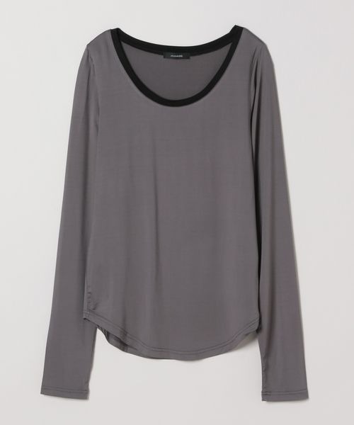 JEANASIS(ジーナシス)の「TRバレエネックLS TEE/211039(Tシャツ/カットソー・レディース・ブルー/チャコールグレー/ブラック・FREE)」の3枚目の写真