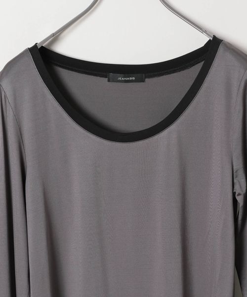 JEANASIS(ジーナシス)の「TRバレエネックLS TEE/211039(Tシャツ/カットソー・レディース・ブルー/チャコールグレー/ブラック・FREE)」の5枚目の写真