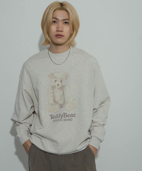 SENSE OF PLACE by URBAN RESEARCH(センスオブプレイスバイアーバンリサーチ)の「『別注』TeddyBear×SENSE OF PLACE テディベアクルーネックスウェット(スウェット・メンズ・オートミール/ネイビー/ミント・MEDIUM/LARGE)」の5枚目の写真