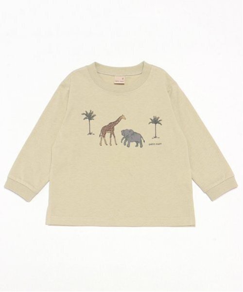 petit main（プティマイン）の「【プティプラ】BOYS長袖Tシャツ（Tシャツ/カットソー・キッズ・オフホワイト/ブルー/ライトグリーン/レッド/ネイビー/ブラック×ホワイト/エメラルド/マルチ/トップグレー/ライトベージュ・80ｃｍ/90cm/100cm/110cm/120cm/130cm）」の6枚目の写真