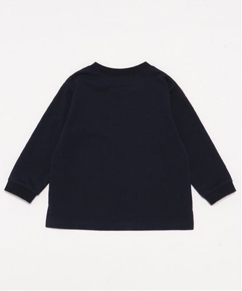 petit main（プティマイン）の「【プティプラ】BOYS長袖Tシャツ（Tシャツ/カットソー・キッズ・オフホワイト/ブルー/ライトグリーン/レッド/ネイビー/ブラック×ホワイト/エメラルド/マルチ/トップグレー/ライトベージュ・80ｃｍ/90cm/100cm/110cm/120cm/130cm）」の15枚目の写真