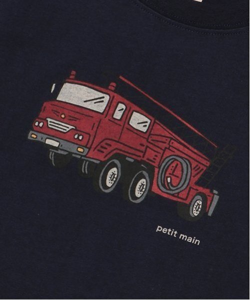 petit main（プティマイン）の「【プティプラ】BOYS長袖Tシャツ（Tシャツ/カットソー・キッズ・オフホワイト/ブルー/ライトグリーン/レッド/ネイビー/ブラック×ホワイト/エメラルド/マルチ/トップグレー/ライトベージュ・80ｃｍ/90cm/100cm/110cm/120cm/130cm）」の22枚目の写真