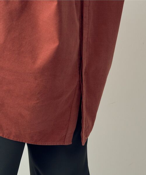 YECCA VECCA（イェッカヴェッカ）の「コーデュロイバック釦デザインシャツ（シャツ/ブラウス・レディース・ピンク/グレイッシュベージュ/チャコールグレー・FREE）」の20枚目の写真