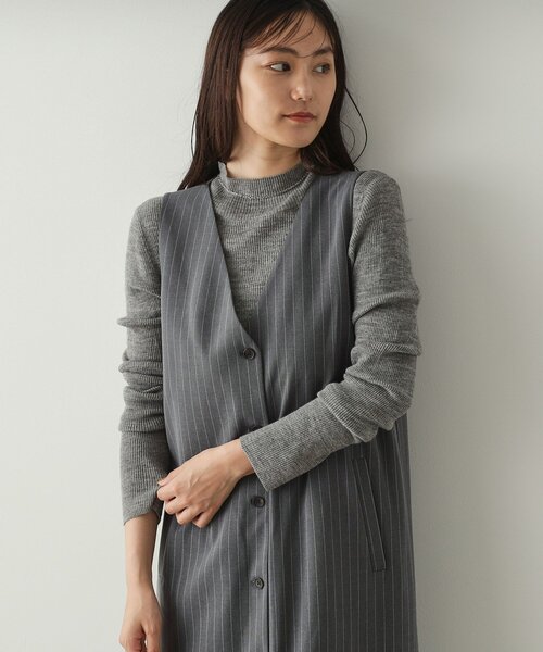 セール】2WAY Vネックジャンパースカート【洗える】（ワンピース