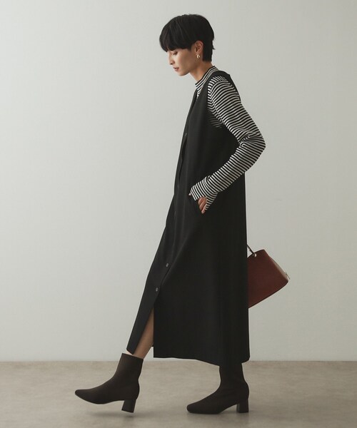 セール】2WAY Vネックジャンパースカート【洗える】（ワンピース