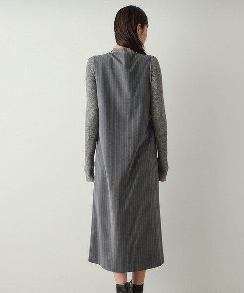 OPAQUE.CLIP（オペークドットクリップ）の「◆2WAY Vネックジャンパースカート【洗える】（ワンピース・レディース・ブラック/グレー系2・36/38/40）」の13枚目の写真