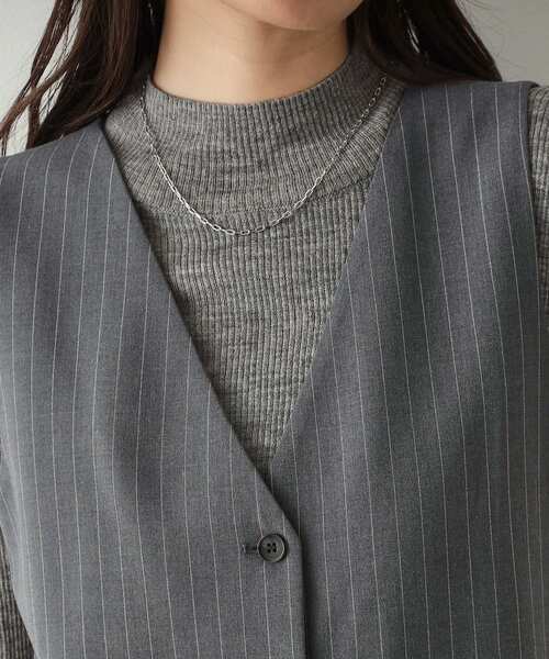 OPAQUE.CLIP（オペークドットクリップ）の「◆2WAY Vネックジャンパースカート【洗える】（ワンピース・レディース・ブラック/グレー系2・36/38/40）」の14枚目の写真