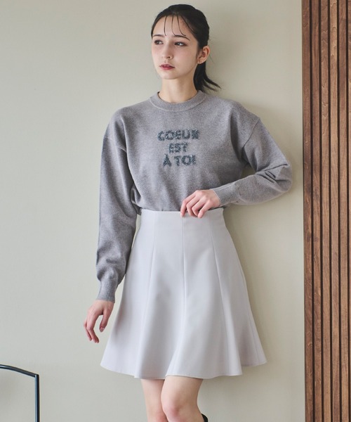 31 Sons de mode（トランテアン　ソン　ドゥ　モード）の「ハイウエストミニスカート（スカート・レディース・ライトグレー/ピンク/ブラック・36/38）」の21枚目の写真