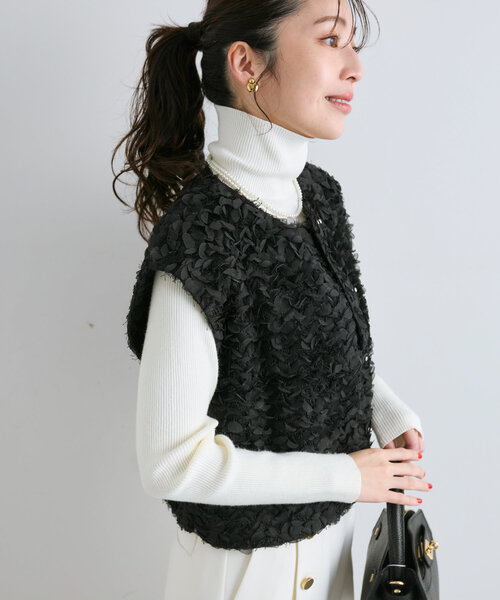 miki監修カラーあり・チクチクしない！】リブタートルニット（ニット