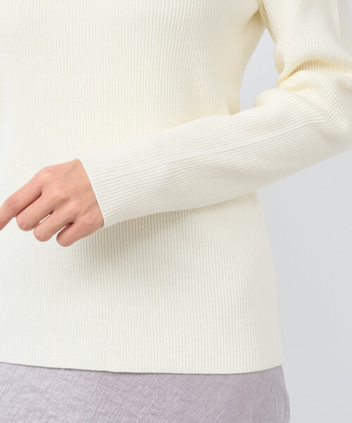 La boutique BonBon(ラブティックボンボン)の「【miki監修カラーあり・チクチクしない!】リブタートルニット(ニット/セーター・レディース・オフホワイト/ブラック/ライトグレー/ピンク・FREE)」の22枚目の写真