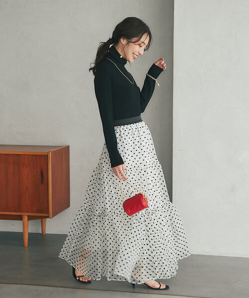 La boutique BonBon(ラブティックボンボン)の「【miki監修カラーあり・チクチクしない!】リブタートルニット(ニット/セーター・レディース・オフホワイト/ブラック/ライトグレー/ピンク・FREE)」の11枚目の写真